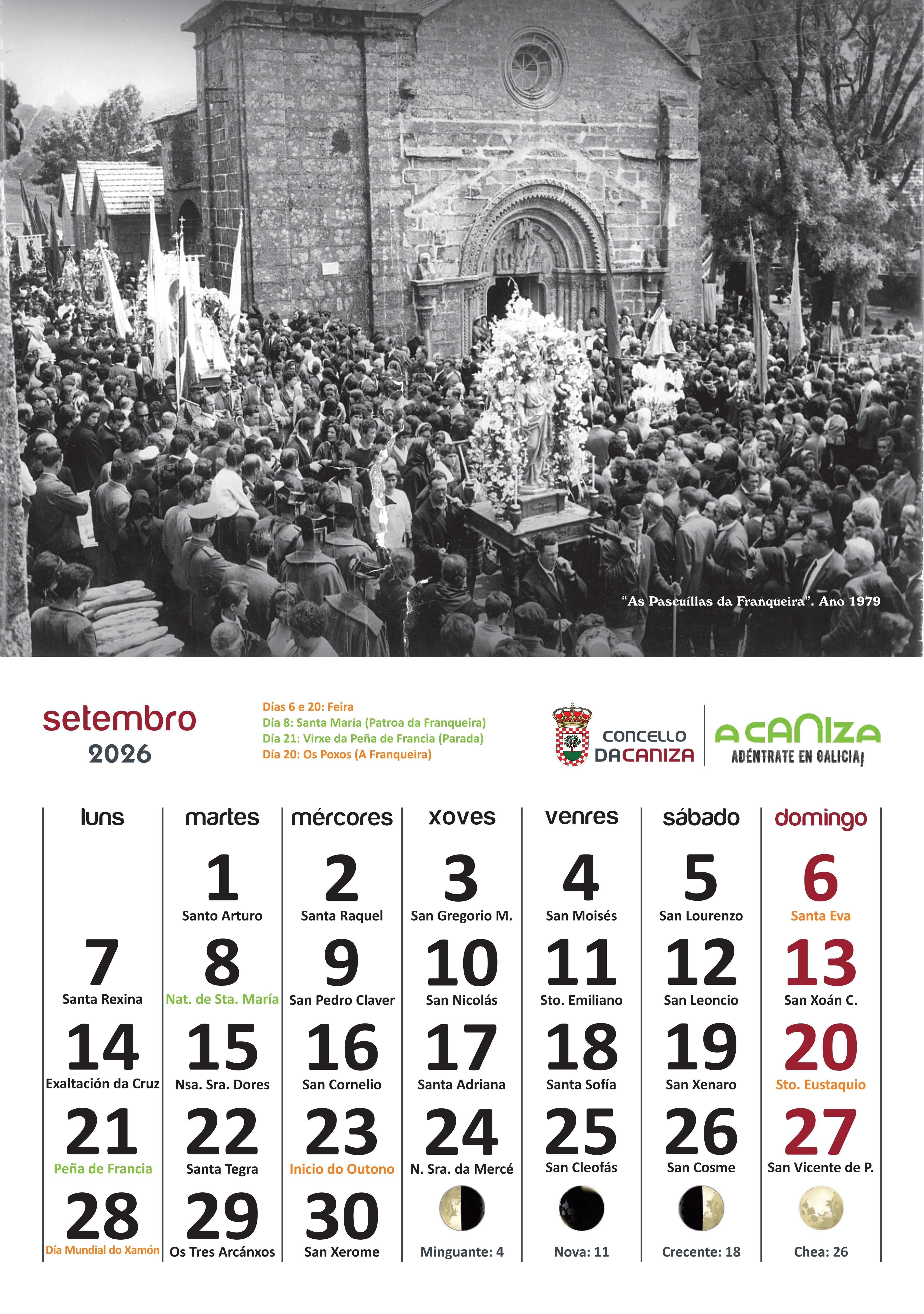 Presentamos o Calendario 2026 do Concello da Cañiza
