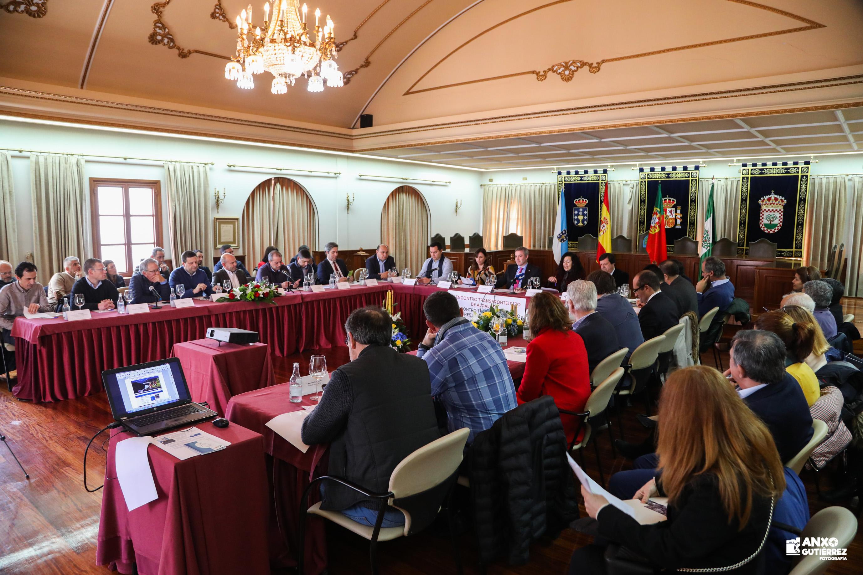 Encontro Transfronteirizo de Alcaldes e Presidentes das Camaras Portuguesas polas que discurre a Via MAriana celebrado o pasado 6 de marzo de 2020