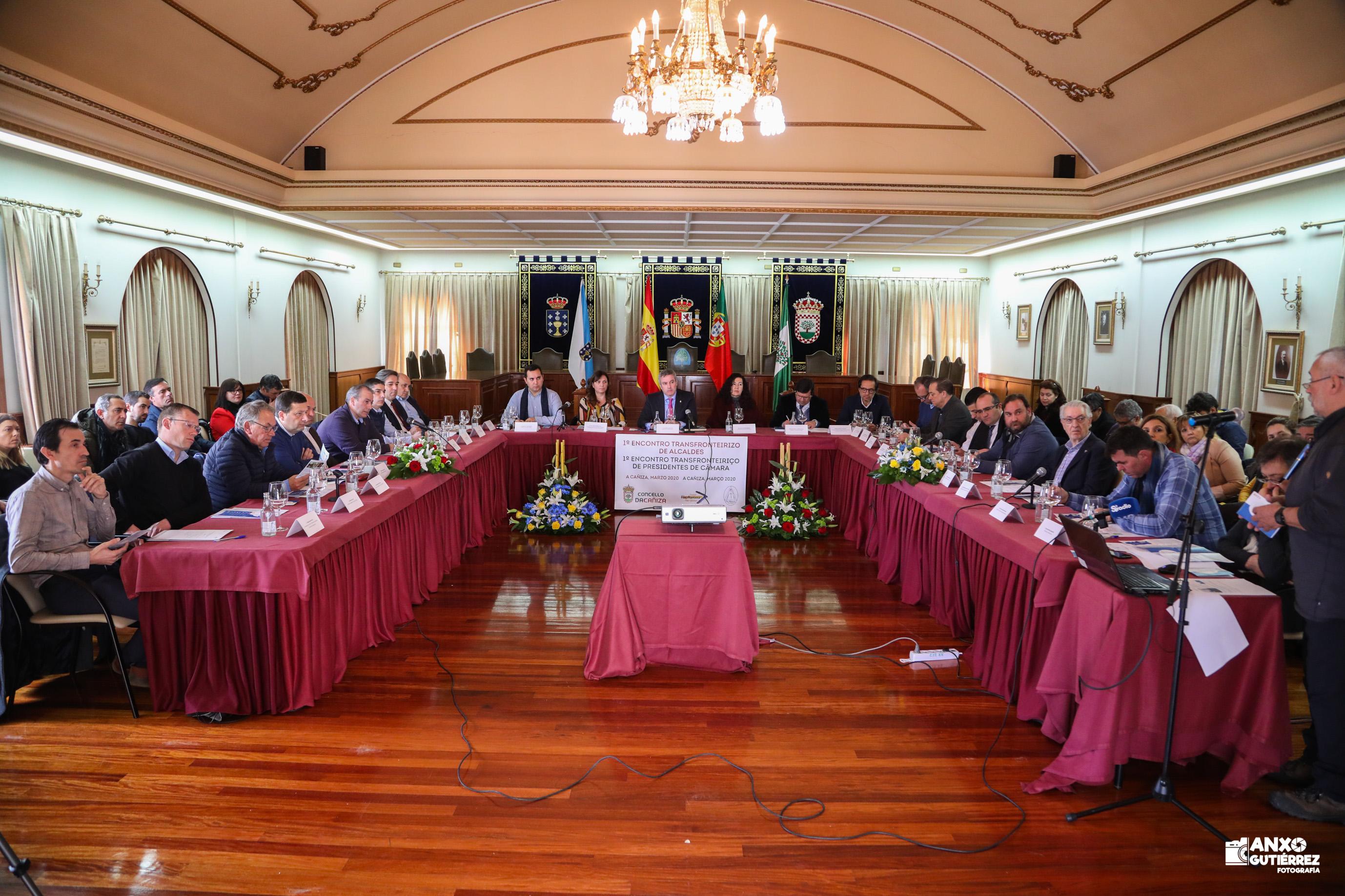 Encontro Transfronteirizo de Alcaldes e Presidentes das Camaras Portuguesas polas que discurre a Via MAriana celebrado o pasado 6 de marzo de 2020