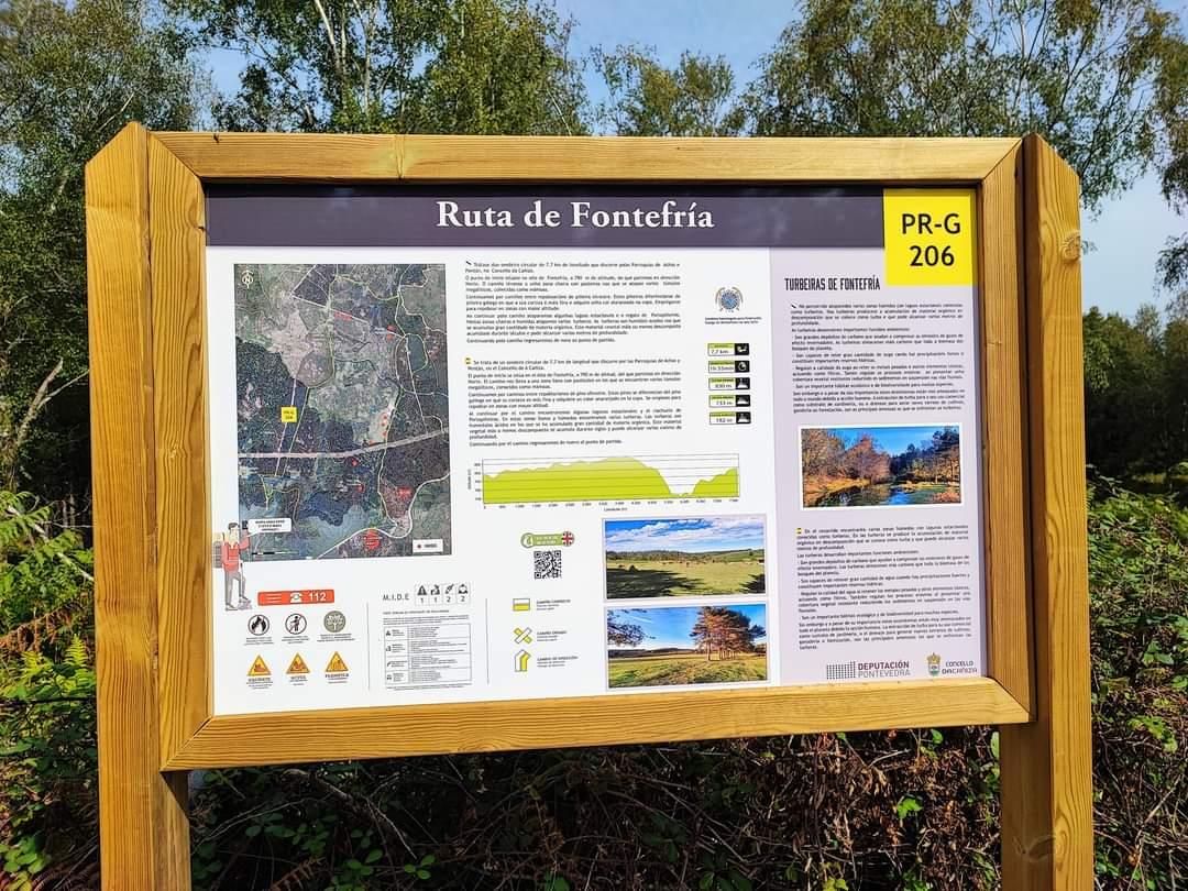 Ruta  de sendeirismo de «Fontefría PR-G 206», incluida no Plan de Reordenación de Sendeiros da Cañiza.
