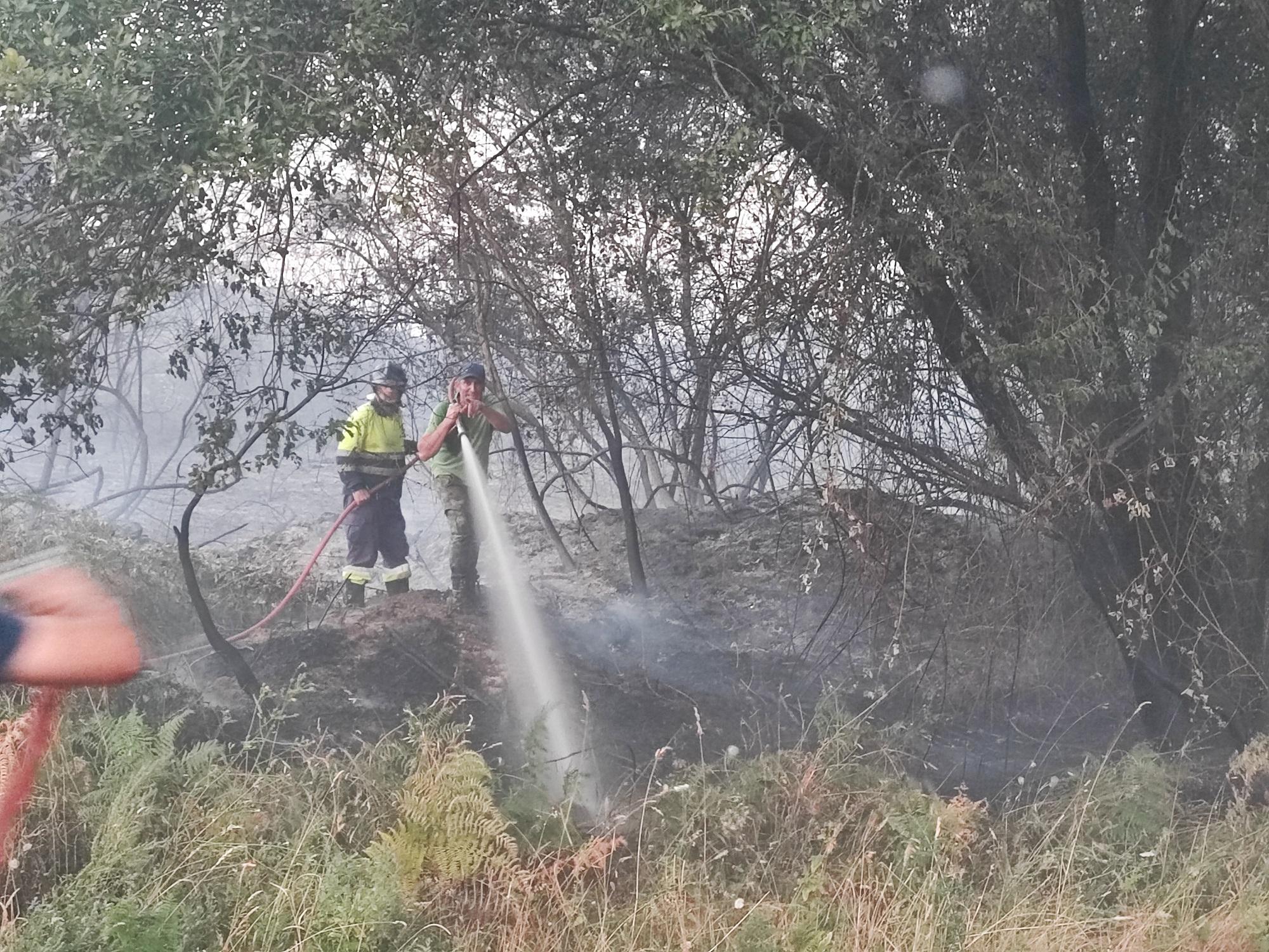 O Alcalde agradece ao GES do Baixo Miño e Ribadavia, aos bombeiros de Ponteareas e de Vigo e ao personal do Concello pola súa implicación e rápido control do incendio