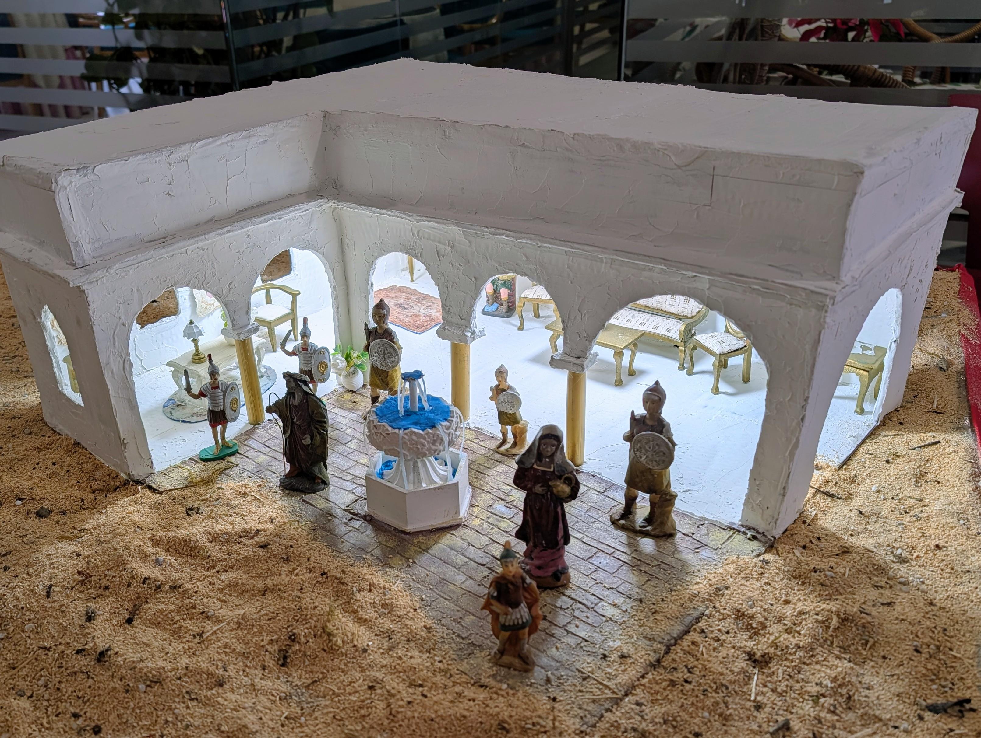 O Alcalde Luis Piña e Marta Mariño presentaron esta fin de semana o Belén de Nadal da Cañiza