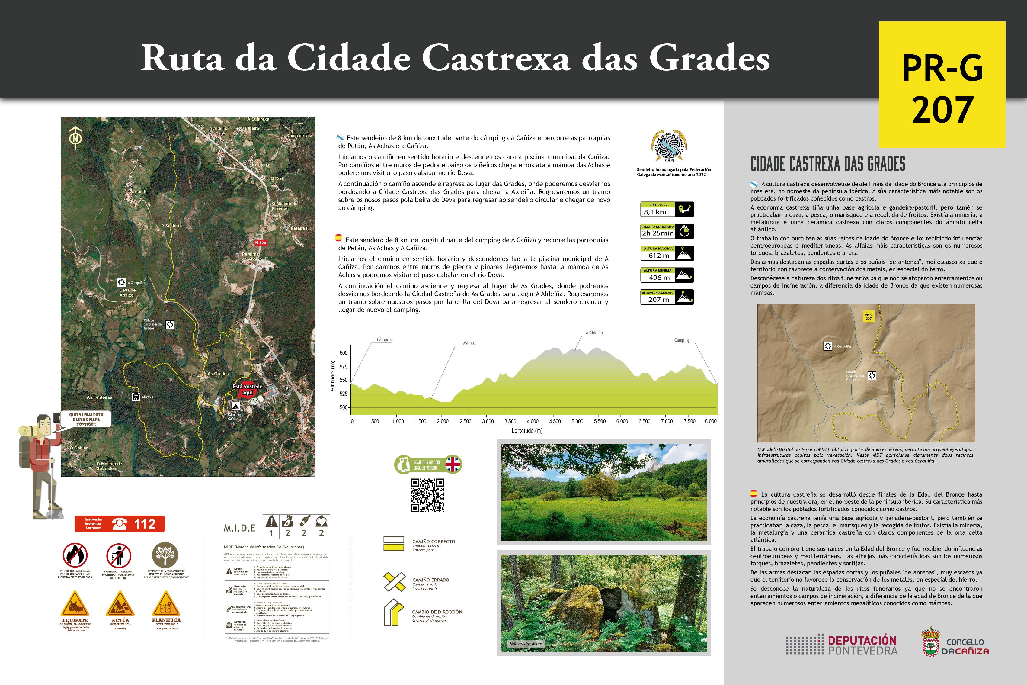 ANDAINA, pola ruta da « CIDADE CASTREXA DAS GRADES ». RUTA PR-G 207