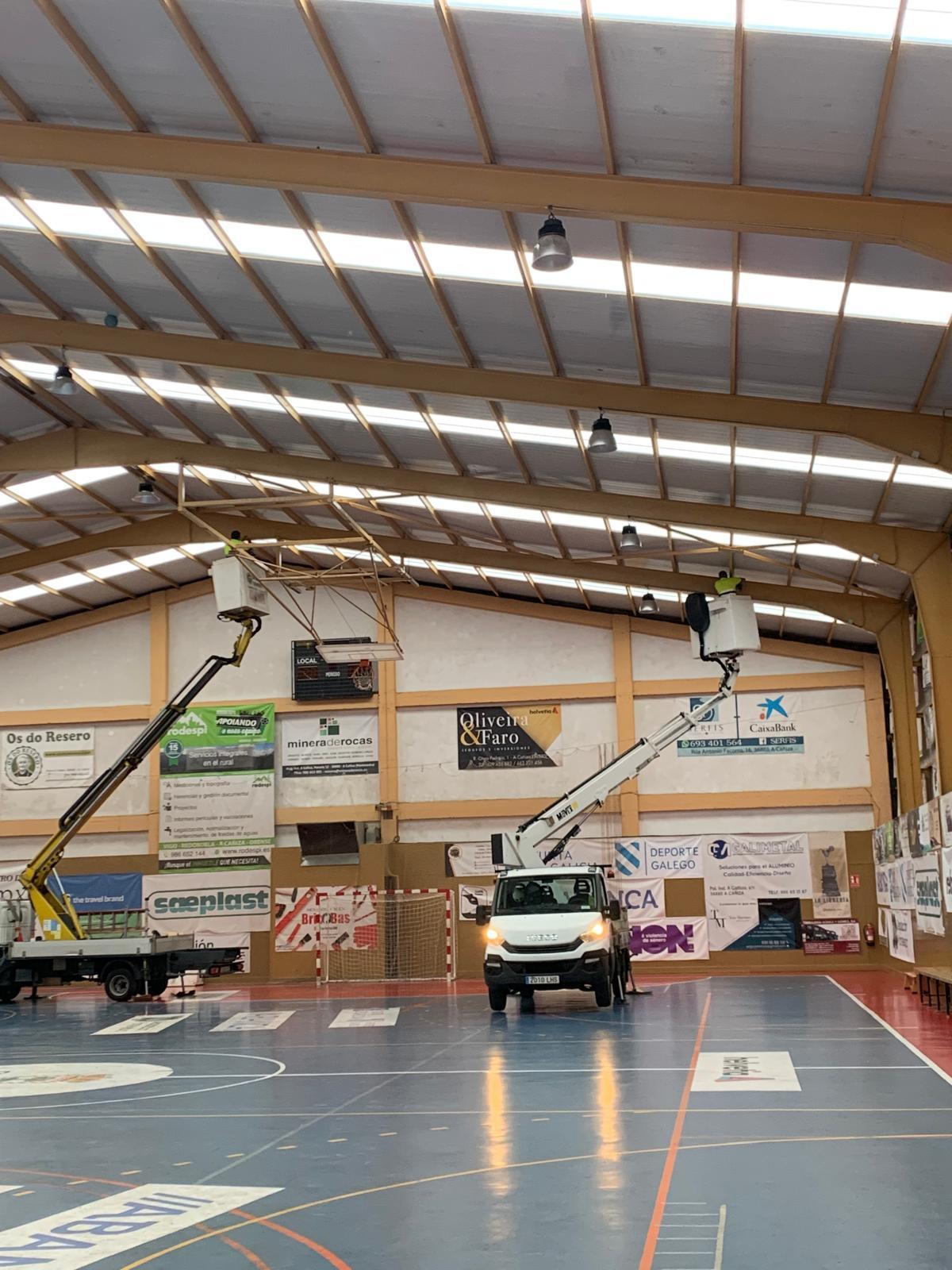 O Pavillón Municipal «Carballo do Marco» estrea iluminación LED e novo sistema de aerotermia