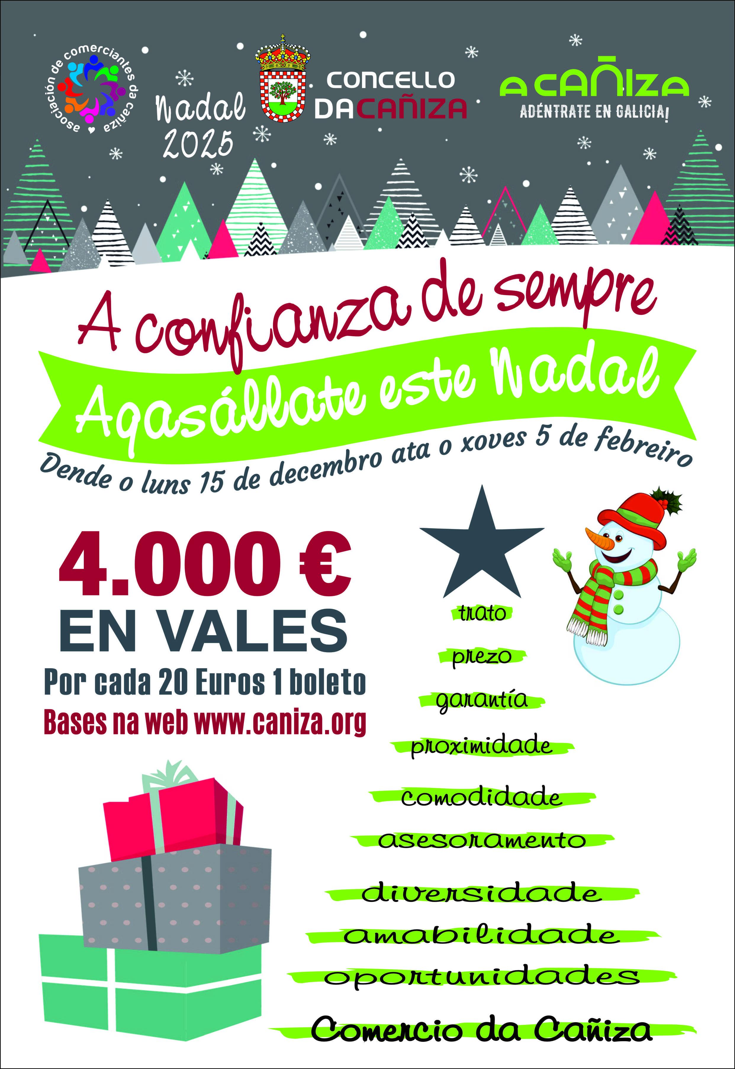 O Concello pon en marcha a campaña «A Confianza de Sempre, Agasállate Este Nadal» en apoio ao comercio de proximidade