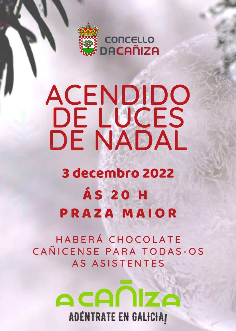 Este sábado, 3 de decembro inauguramos o Nadal na Cañiza co acendido das luces e do árbol da Praza Maior. 
