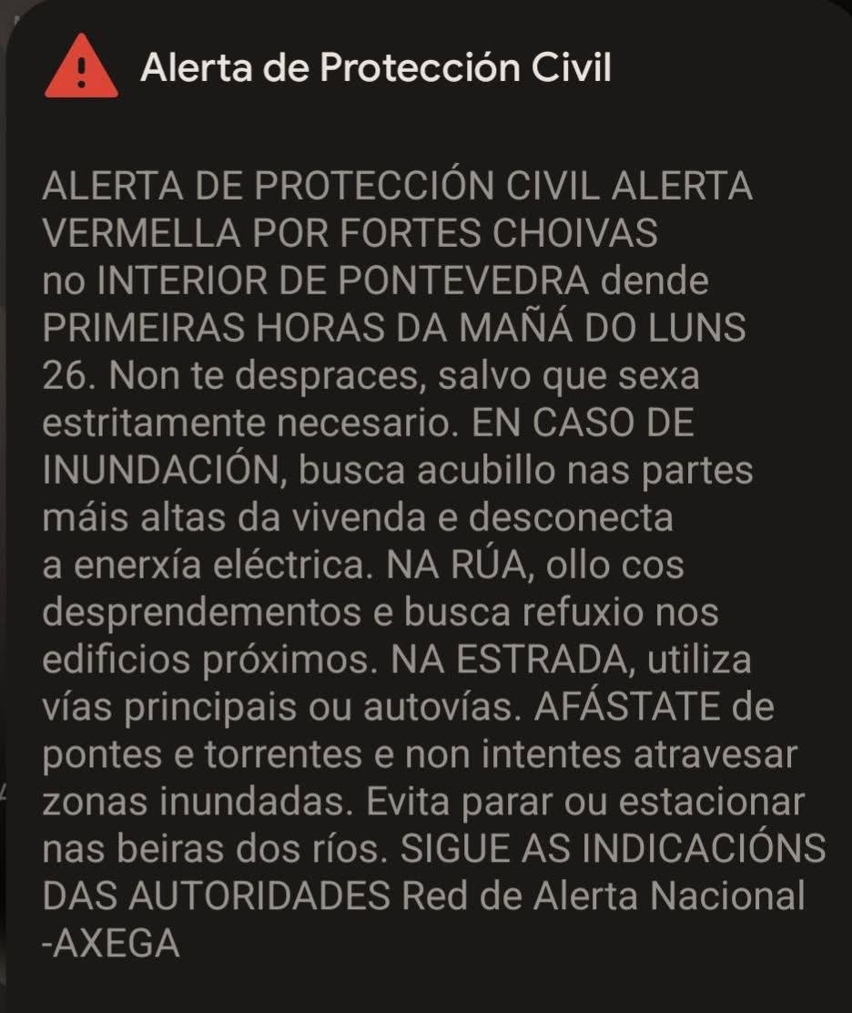 Incídese na importancia de seguir as medidas de protección e de extremar as precaucións, e aconséllase consultar a páxina web do CIAE 112 (www.axega112.gal)