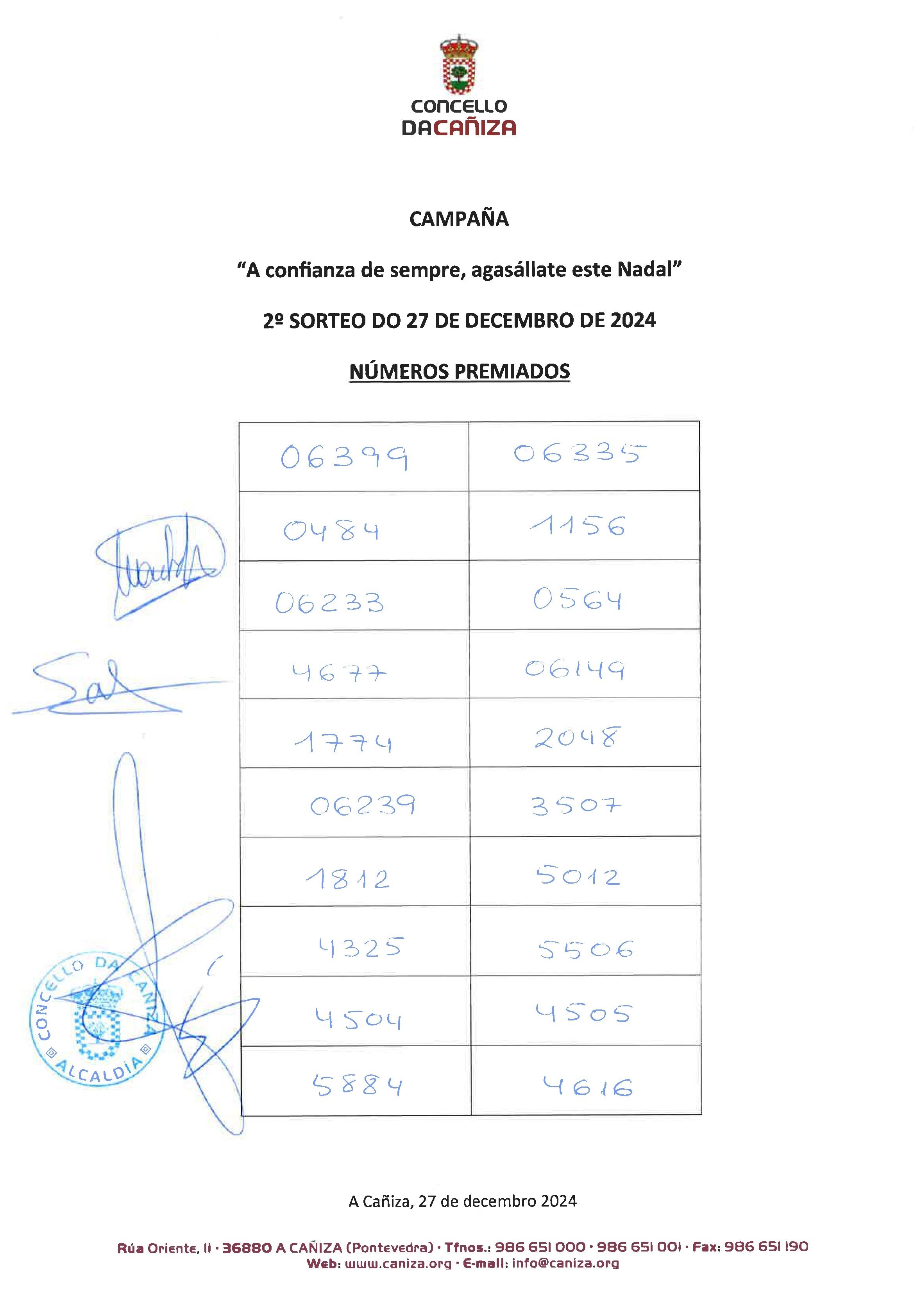Esta mañá celebramos o  2º sorteo da campaña «A Confianza de sempre, agasállate este Nadal» 