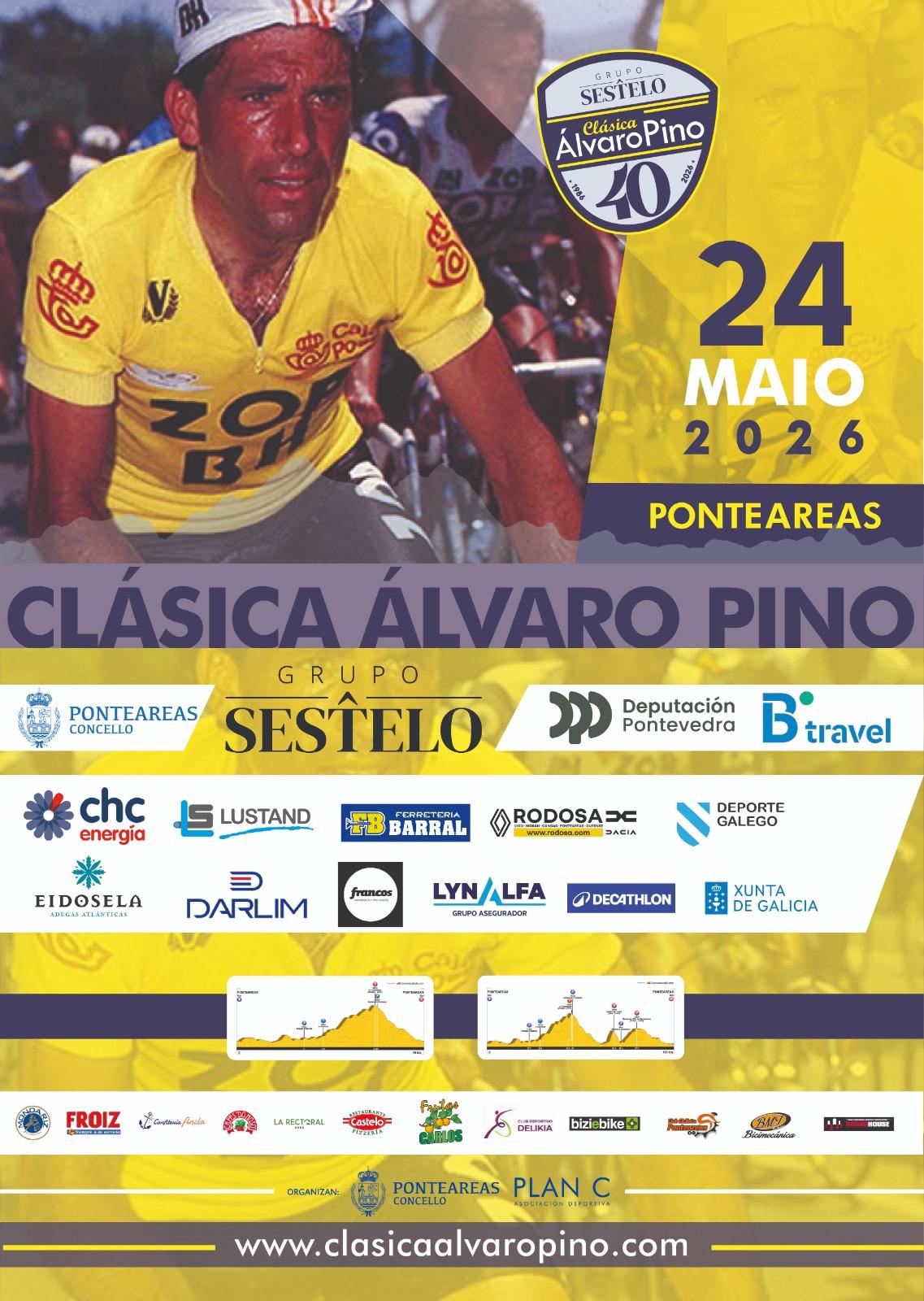 En marcha unha nova edición da «SESTELO CLÁSICA ÁLVARO PINO». 24 de maio de 2026  O Alcalde Luis Piña, presentou xunto aos directivos da Asociación Deportiva Plan C unha nova edición da Sestelo – Clásica Álvaro Pino, marcha cicloturista que se celebrará o vindeiro 24 de maio de 2026 e que volverá incluír o paso polo noso municipio, dentro do seu percorrido.  Durante o encontro, Concello e organización coordinaron os detalles do paso pola nosa localidade. Como en edicións anteriores, establecerase un avitual