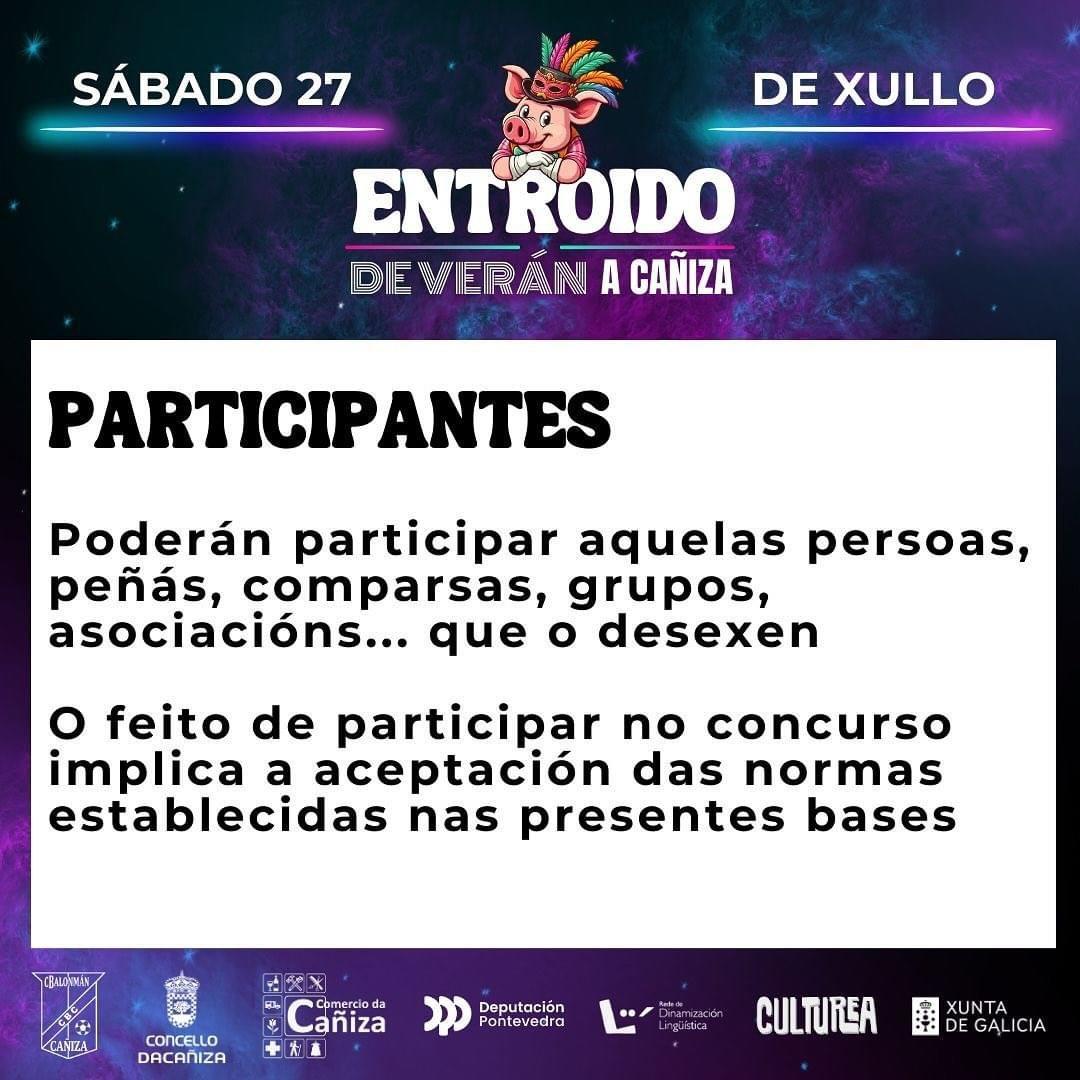 Participantes: Bases do Concurso de disfraces do III Entroido de Verán da Cañiza