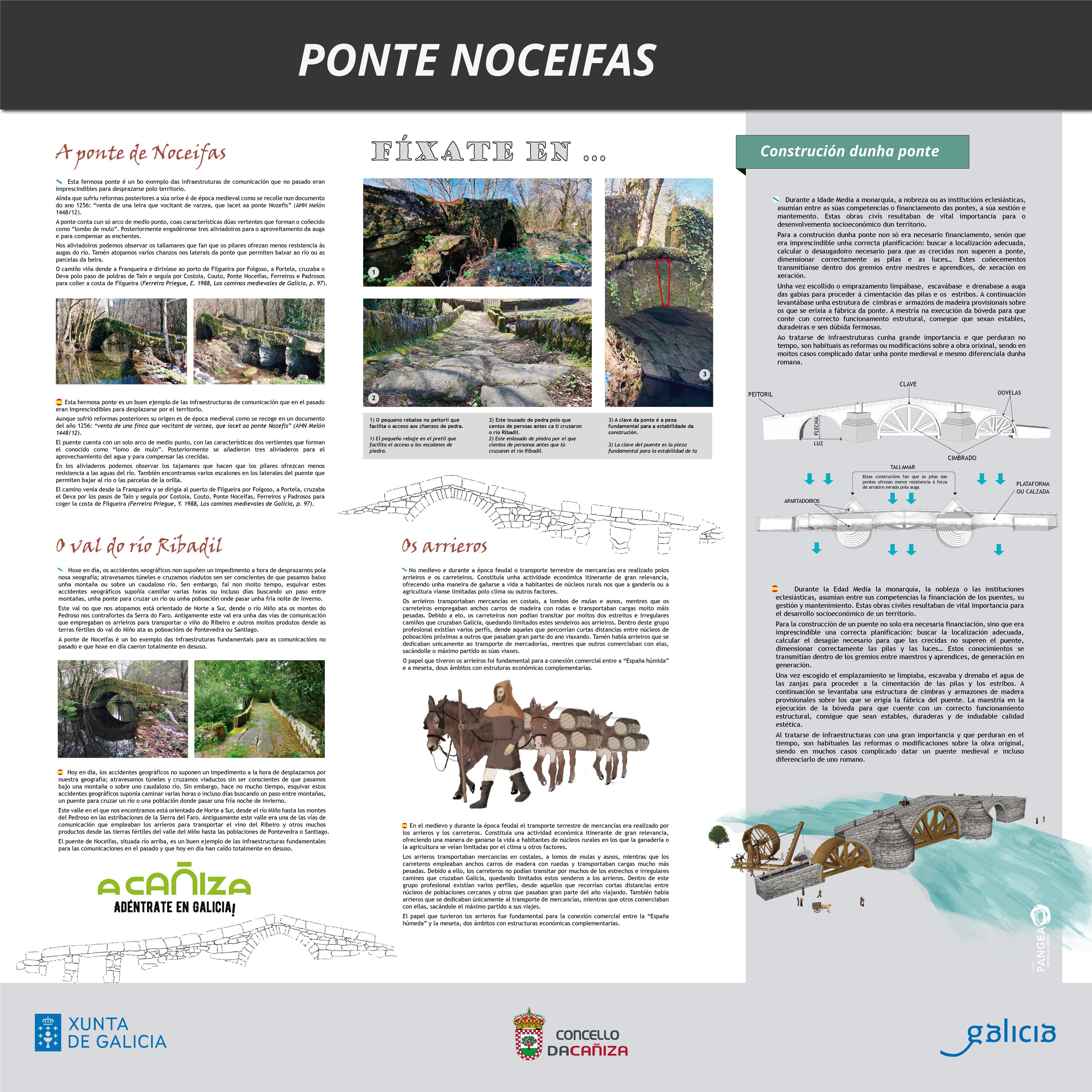 Visitamos a Ponte Medieval de Noceifas tras rematar os traballos de limpeza e recuperación da súa contorna
