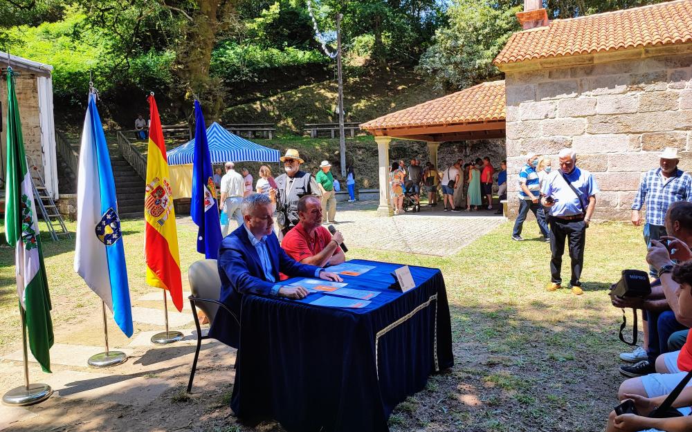 Julio 2022, Acto de firma convenio S. Benito entre los alcaldes de Melón y A Cañiza