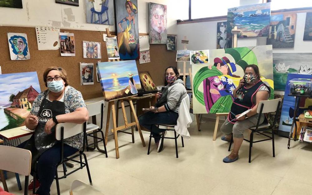 Exposición de pintura a cargo das alumnas de Eva Dominguez do 1 ao 5 de agosto de 2022 na Casa do Concello