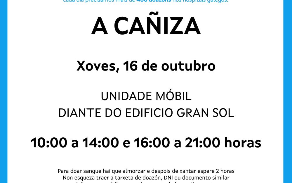 A unidade Móbil de ADOS estará na Cañiza o 16 de outubro de 2025 en horario de 10 a 14h e de 16 a 21h