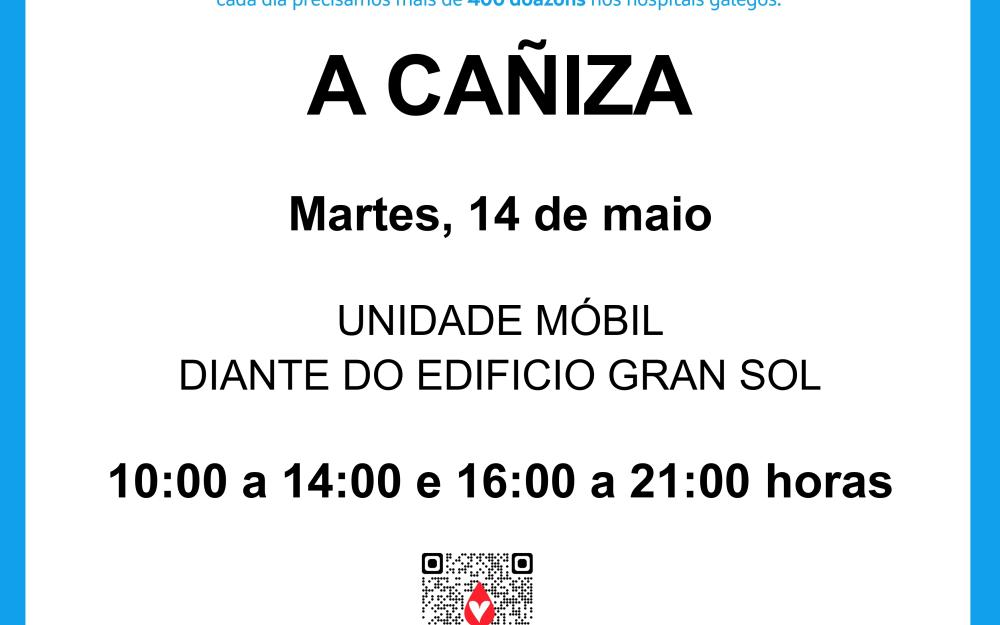 A unidade Móbil de ADOS estará na Cañiza o 14 de maio de 2024 en horario de 10 a 14h e de 16 a 21h