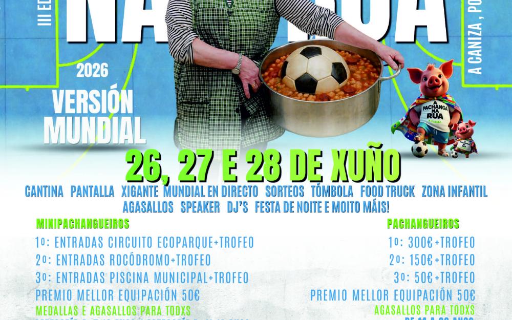 O Concello da Caniza presenta a III edición de “A Pachanga na Rúa”, que se celebrará os días 26, 27 e 28 de xuño