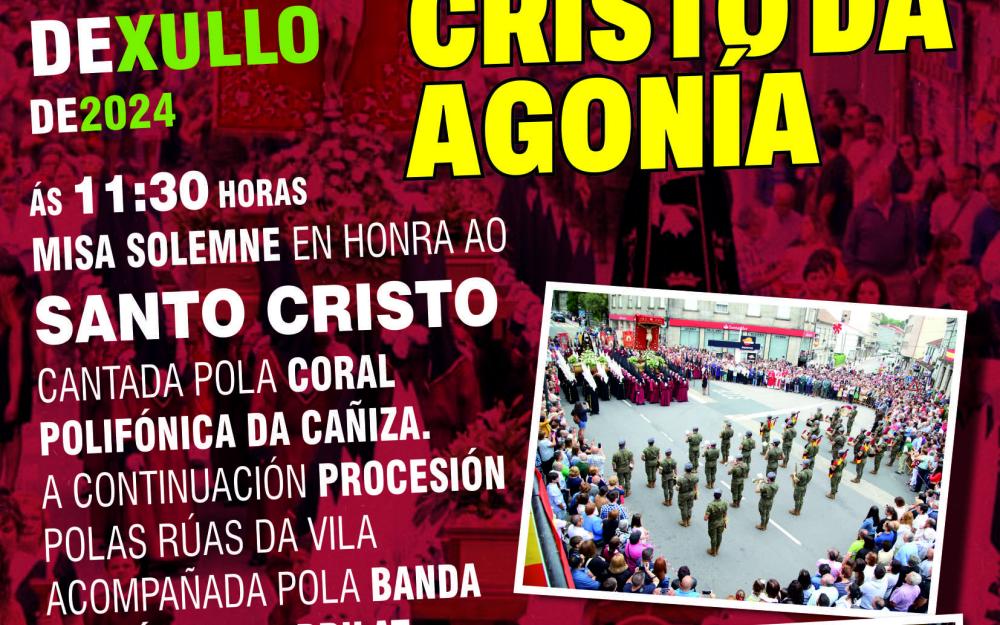 A Cañiza celebra o 14 de xullo a festividade na honra do Santísimo Cristo da Agonía