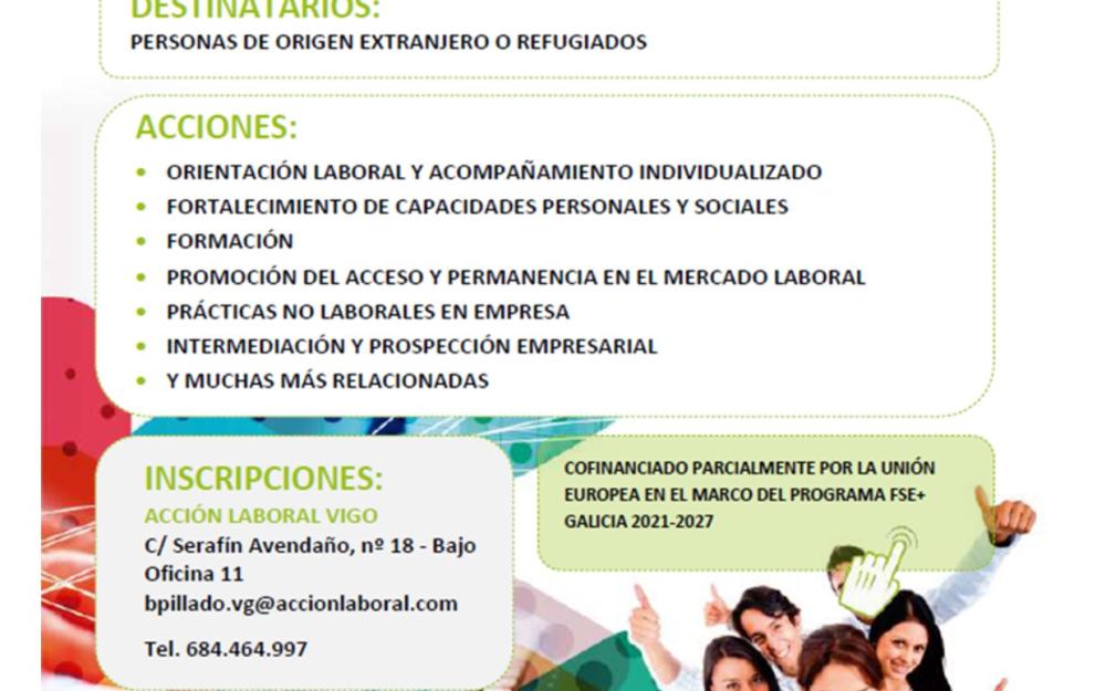 Programa Xunta-Ti para personas de origen extranjero o refugiados