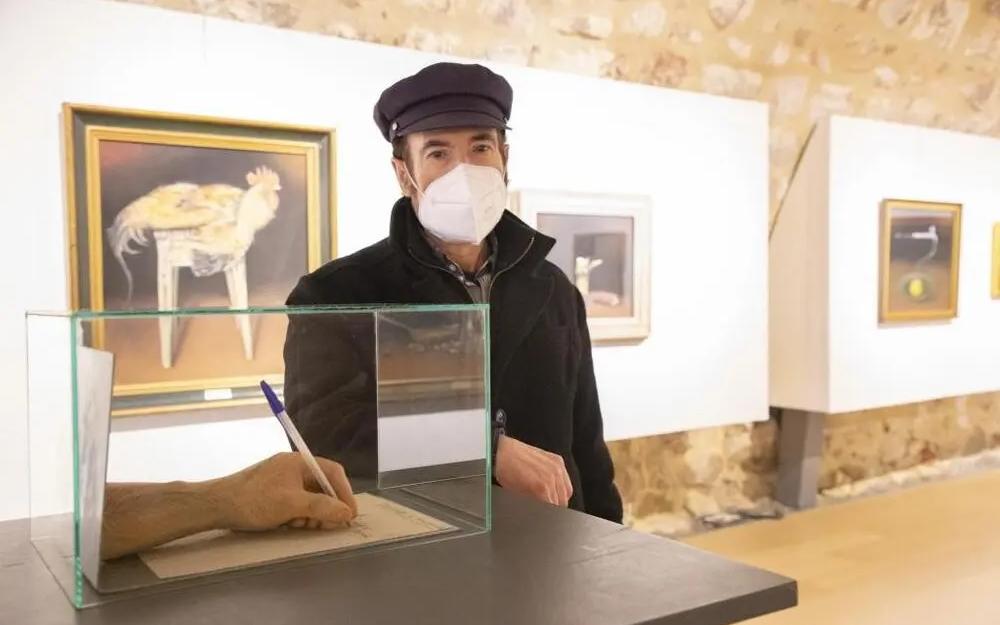 Diego de Giráldez, o noso veciño e gran pintor, escultor e anatomista inaugura exposición na súa Casa Museo da Cañiza