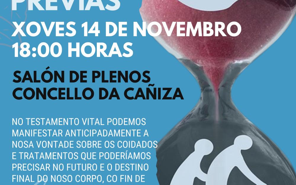 Charla sobre « documentos de instrucións previas sobre os cuidados e tratamentos que poderíamos precisar no futuro»