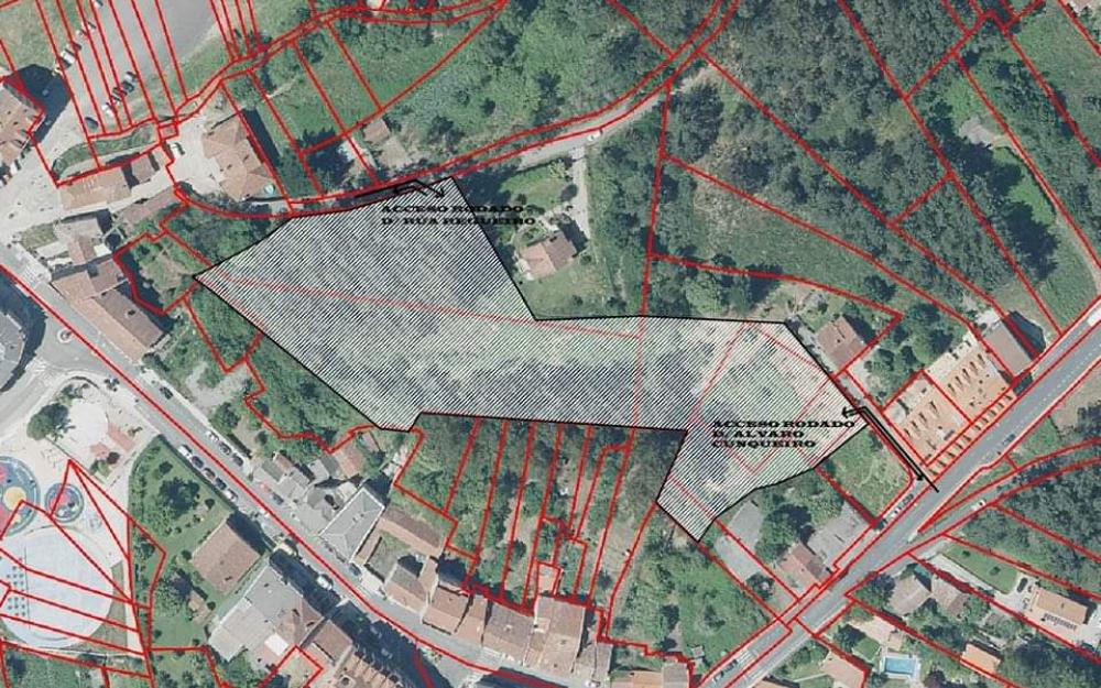 Terreos en Chan de Lourido onde se ubicará o novo párking da Cañiza