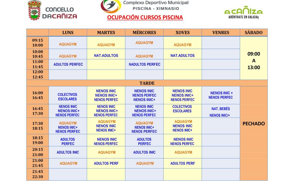 A piscina climatizada inicia o curso 2025-2026 o vindeiro 1 de outubro