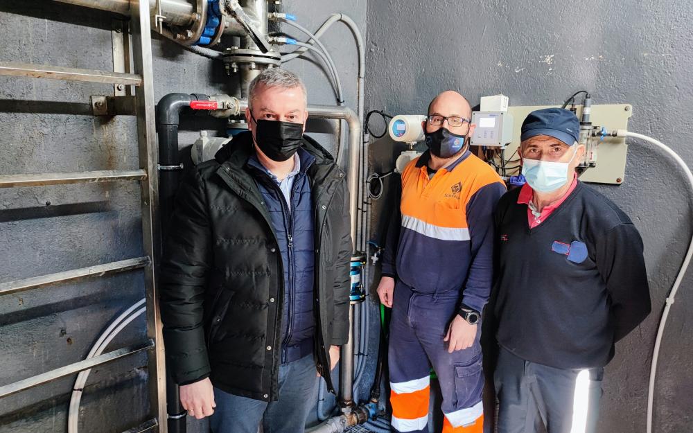 Instalados 4 novos medidores de entrada de caudal de auga nos depósitos da traida municipal