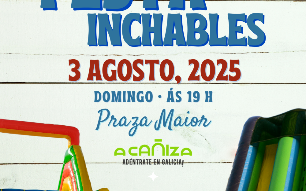 Festa infantil de inchables na Praza Maior