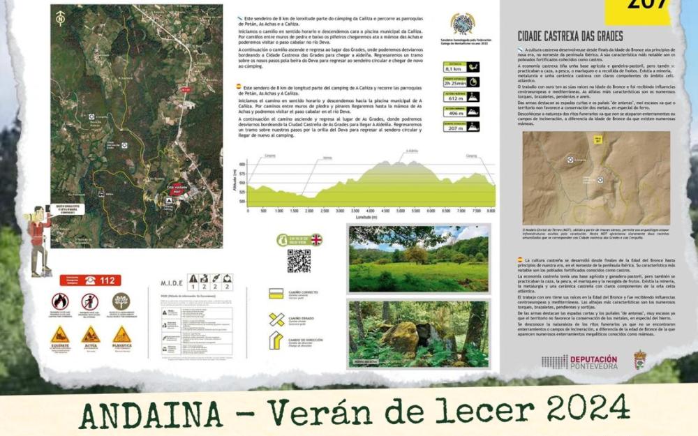 ANDAINA, pola ruta da « CIDADE CASTREXA DAS GRADES ». RUTA PR-G 207