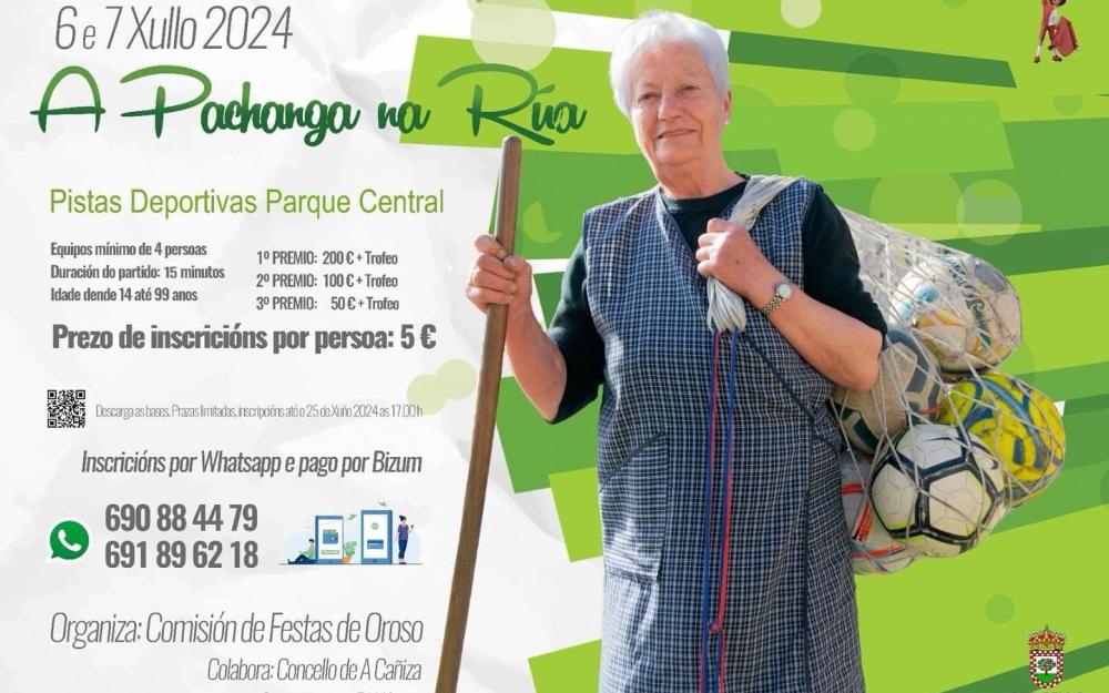 FÚTBOL « PACHANGA NA RÚA 2024 ». 6 e 7 de xullo de 2024 nas canchas deportivas do Parque Central da Cañiza