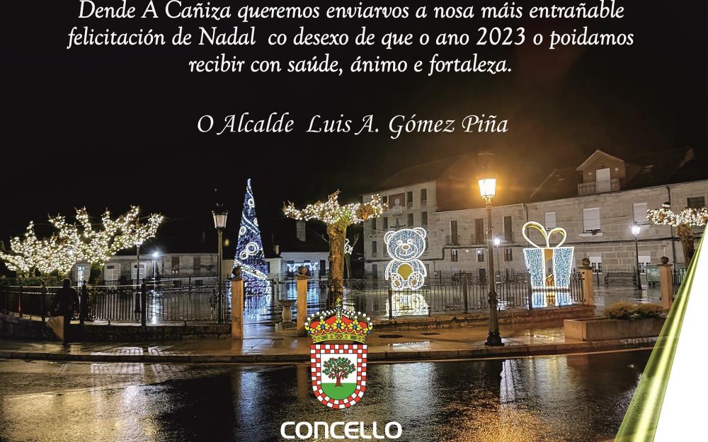 Postal de Nadal Concello da Cañiza. 2022