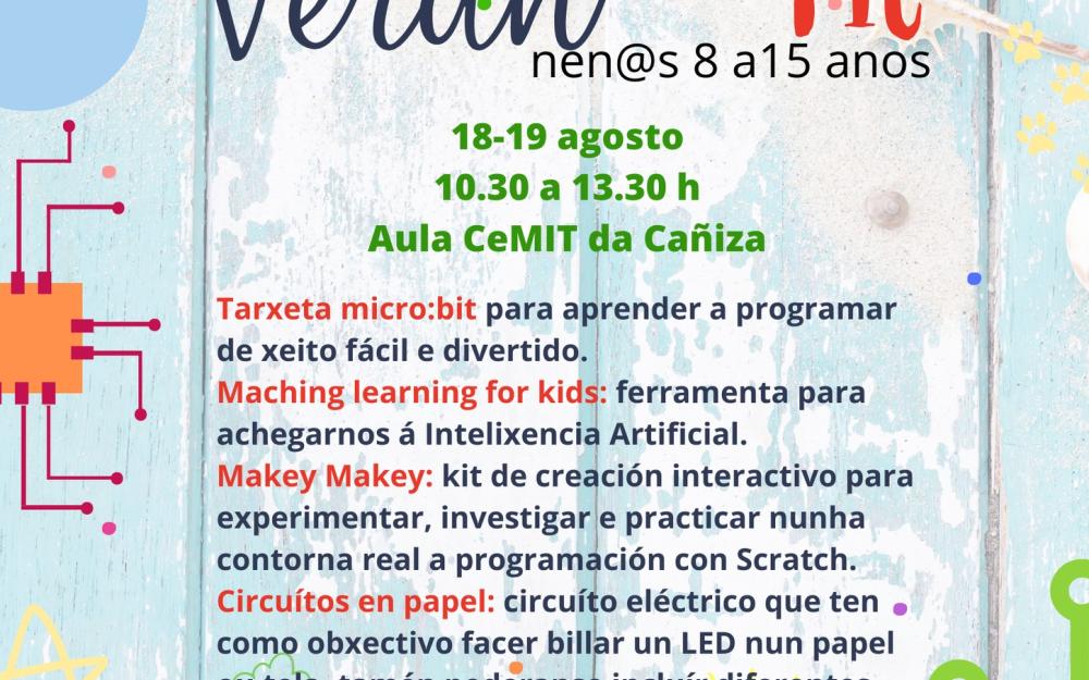 Obradoiro veran TIC no AULA CEMIT da Cañiza o 18 e 19 de agosto 2022