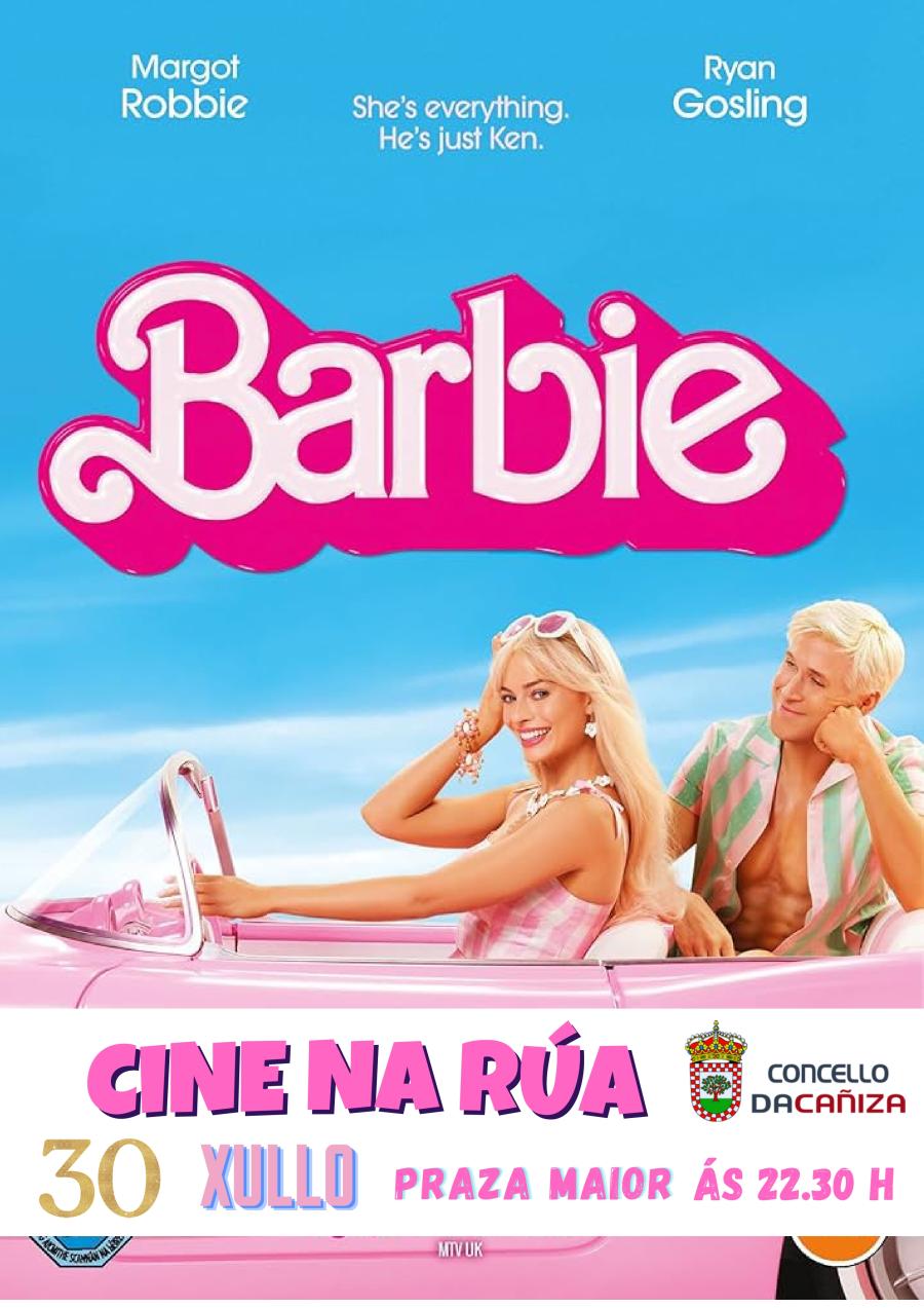 Cine na rúa coa proxección da película BARBIE. 30 de xullo de 2024, ás 22.30h na Praza Maior da Cañiza