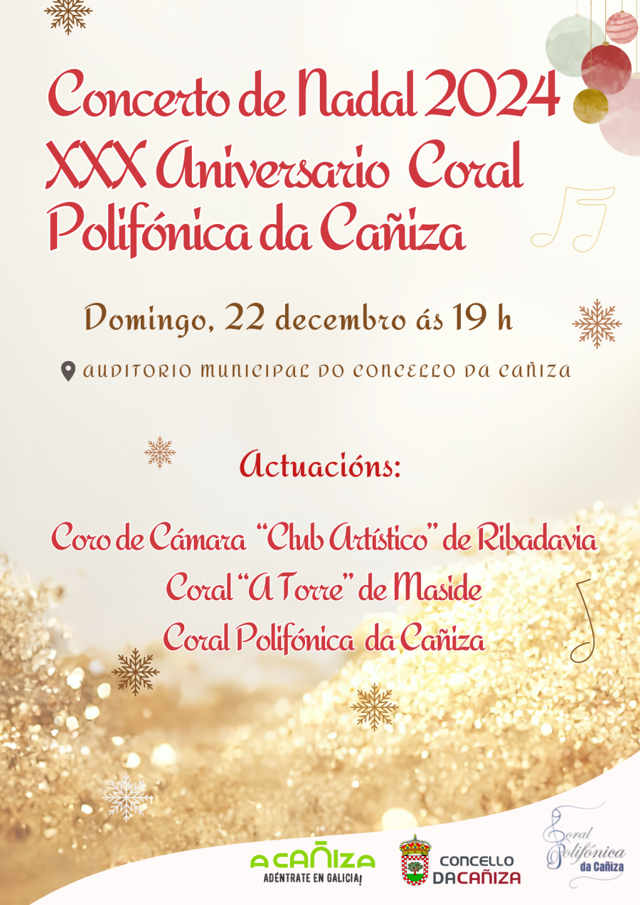 Concerto de Nadal « XXX Aniversario da Coral Polifónica da Cañiza 2024»