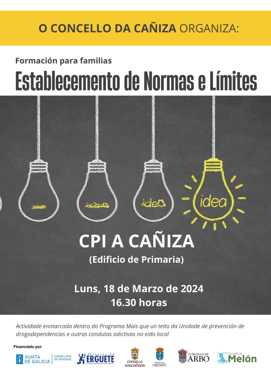 Formación para as familias sobre o  «Establecemento de Normas e Límites» nos nenos 