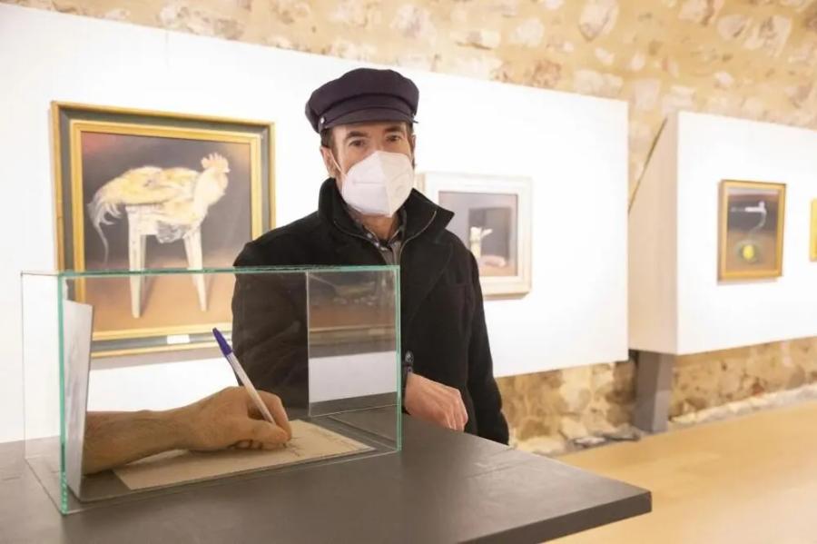 Diego de Giráldez, o noso veciño e gran pintor, escultor e anatomista inaugura exposición na súa Casa Museo da Cañiza