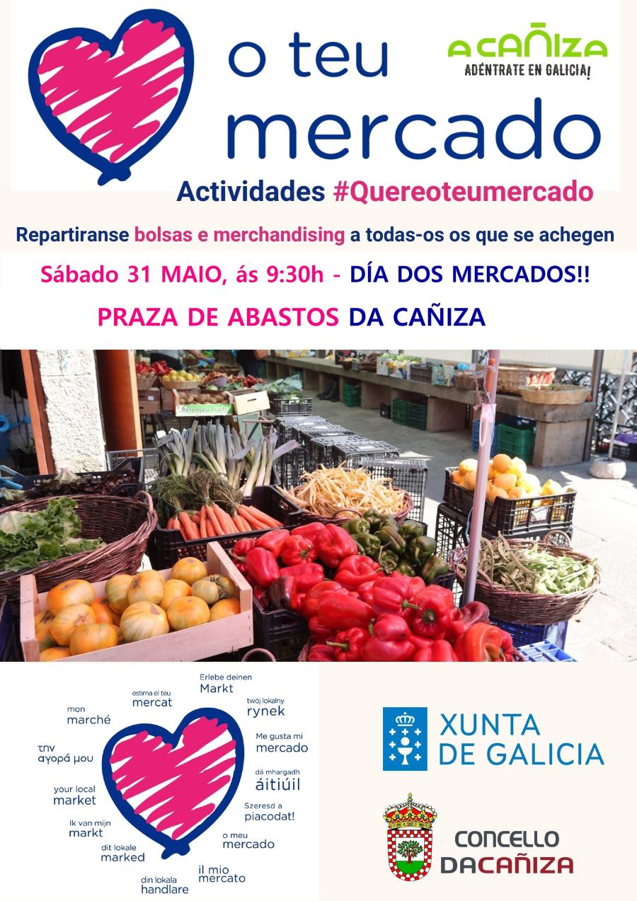 A Cañiza tamén celebra o Día dos Mercados. Este sábado 31 de maio na Praza de Abastos.