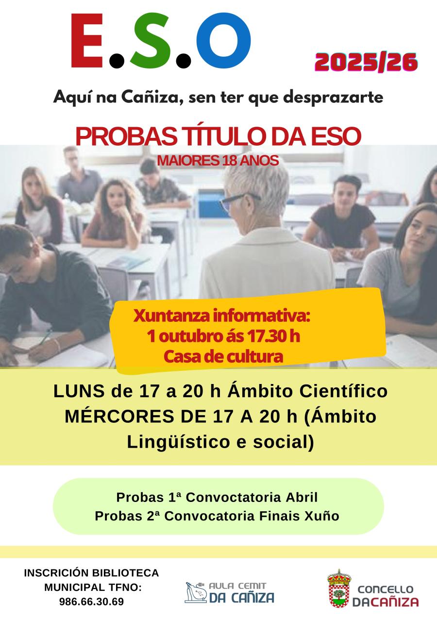 Reunión informativa para tratar sobre as clases preparatorias para obter o título de ESO